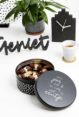 Zoedt Koektrommel zwart wit met tekst 'Van jou wil ik er nog wel eentje' - Zoedt