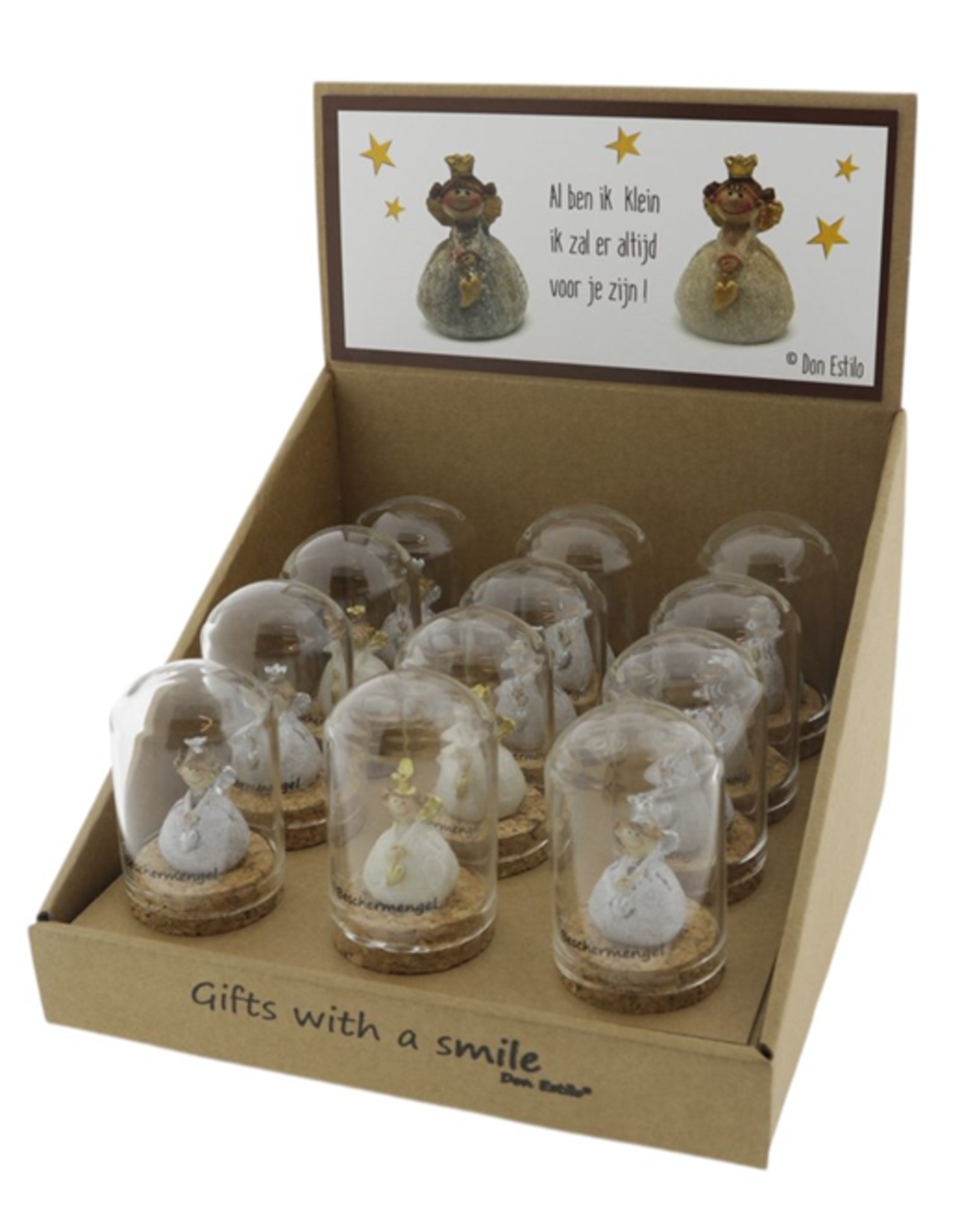 Kleine Bescherm Engel in een Stolp