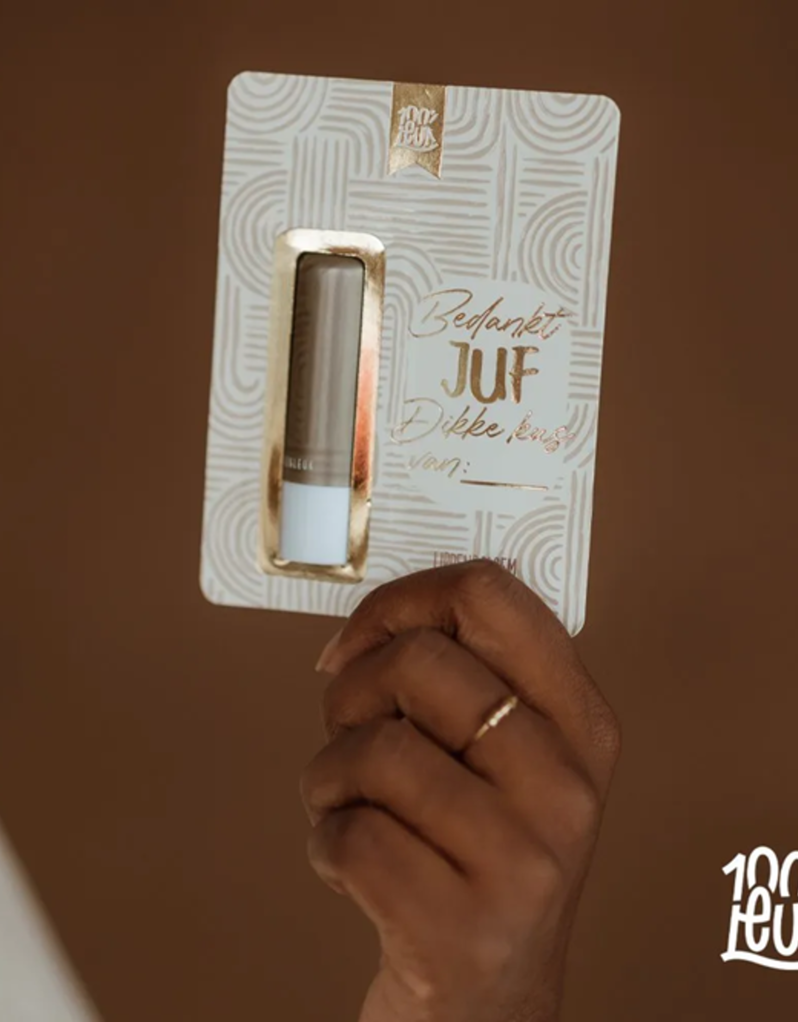 100% Leuk Lippenbalsem Bedankt Juf - 100% Leuk