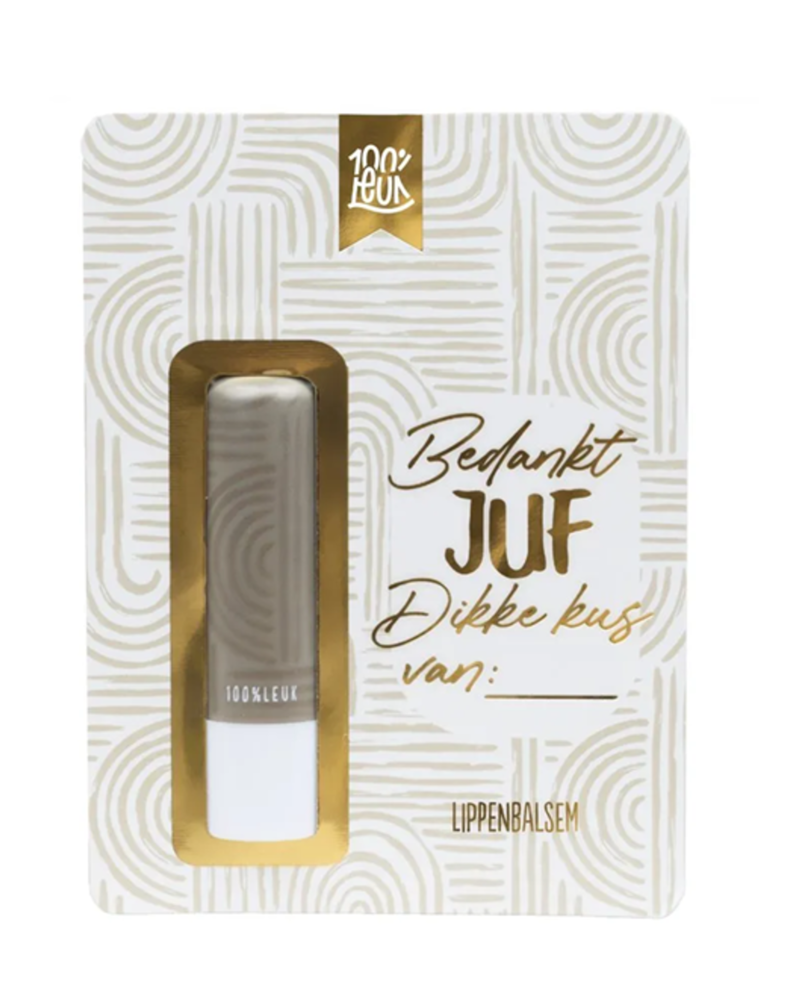 100% Leuk Lippenbalsem Bedankt Juf - 100% Leuk