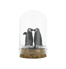Pinguïns in Stolpje "Together Forever" 6x4,5cm