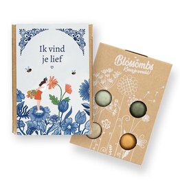 Bloembommetjes Giftbox mini "Ik vind je lief" - Blossombs