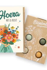 Bloembommetjes Giftbox mini "Hoera het is Feest" - Blossombs