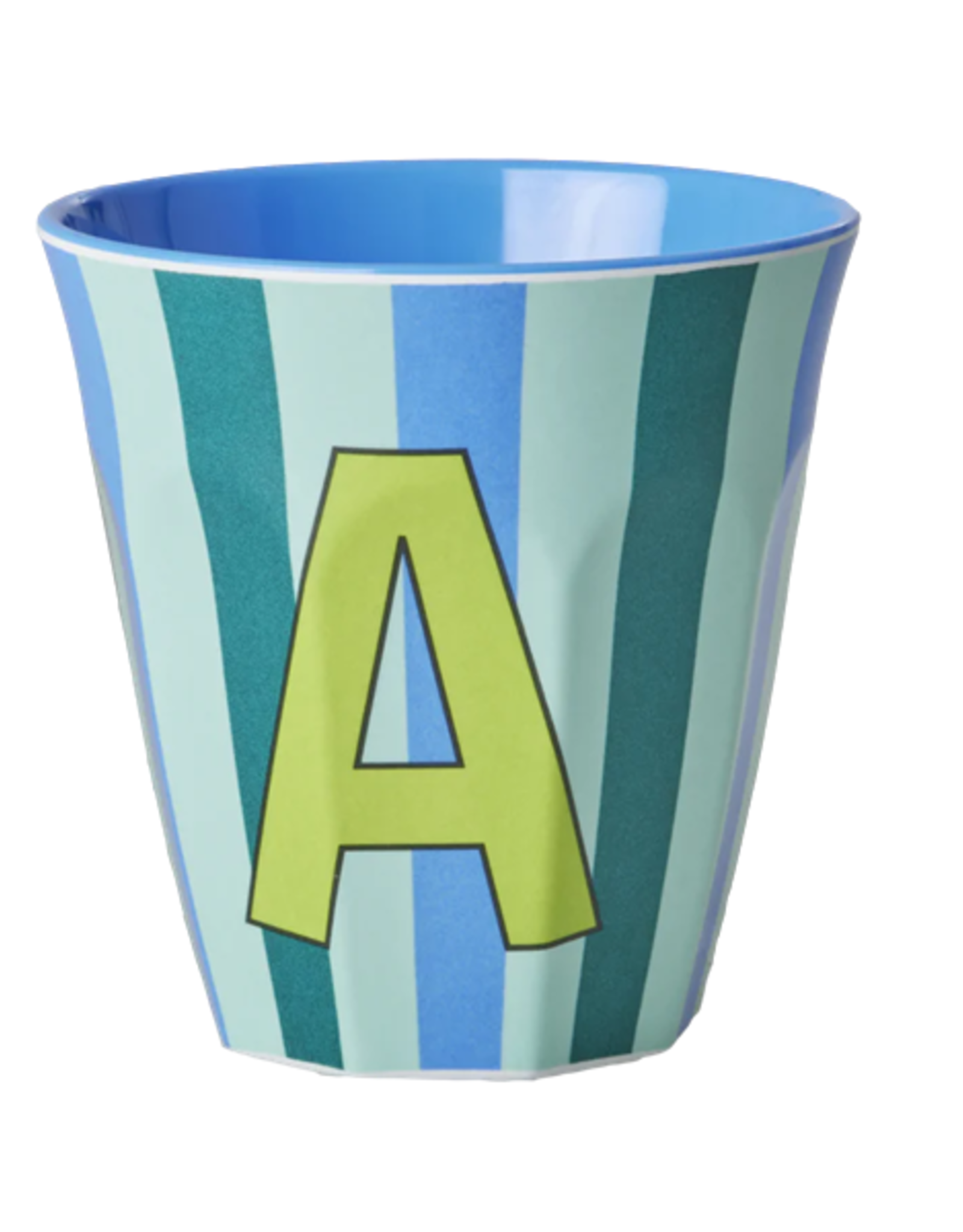 Rice Beker Melamine Strepen Letter A - Rice
