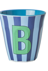 Rice Beker Melamine Strepen Letter B - Rice