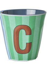 Rice Beker Melamine Strepen Letter C - Rice