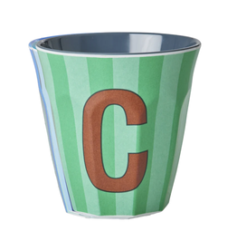 Rice Beker Melamine Strepen Letter C - Rice