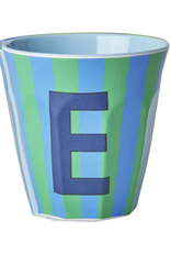 Rice Beker Melamine Strepen Letter E - Rice