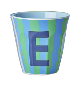 Rice Beker Melamine Strepen Letter E - Rice