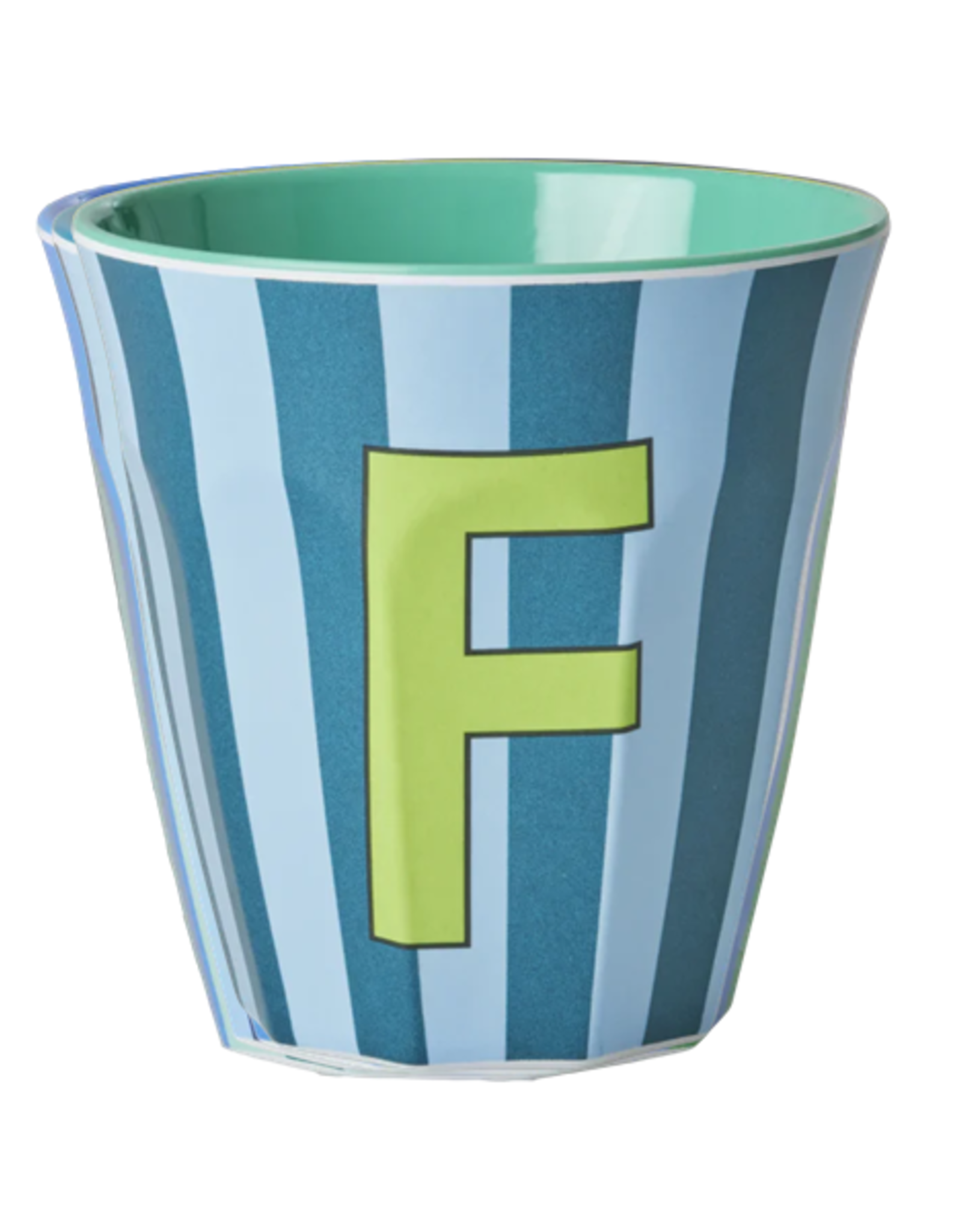 Rice Beker Melamine Strepen Letter F - Rice