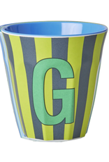 Rice Beker Melamine Strepen Letter G - Rice
