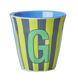 Rice Beker Melamine Strepen Letter G - Rice