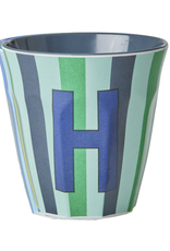 Rice Beker Melamine Strepen Letter H - Rice