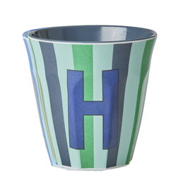 Rice Beker Melamine Strepen Letter H - Rice