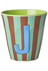 Rice Beker Melamine Strepen Letter J - Rice