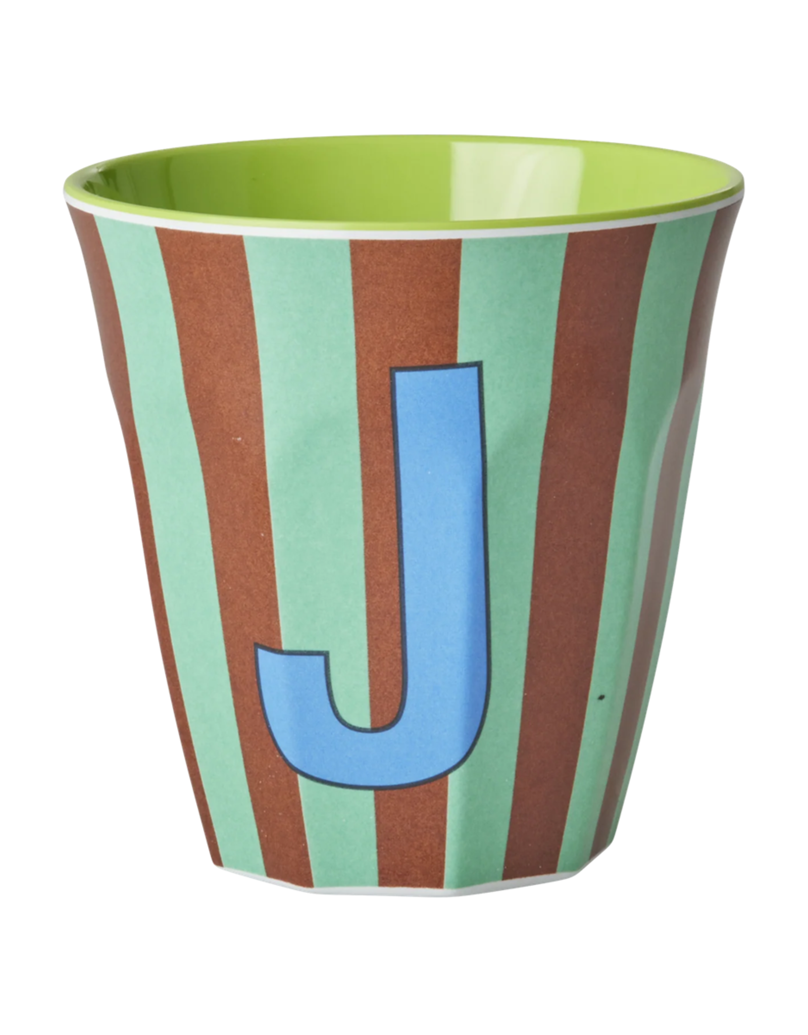 Rice Beker Melamine Strepen Letter J - Rice