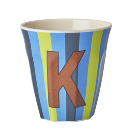 Rice Beker Melamine Strepen Letter K - Rice