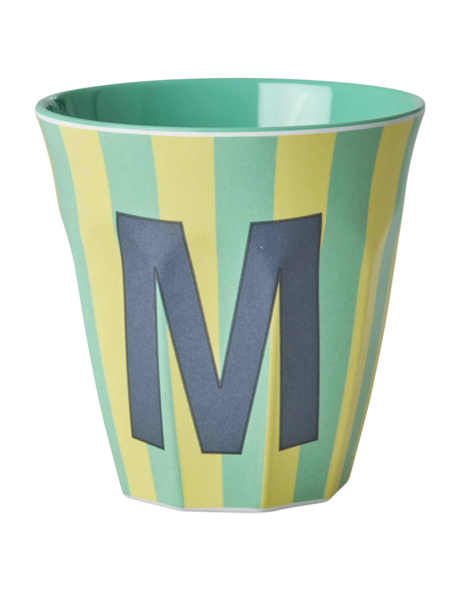 Rice Beker Melamine Strepen Letter M - Rice