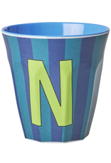 Rice Beker Melamine Strepen Letter N - Rice