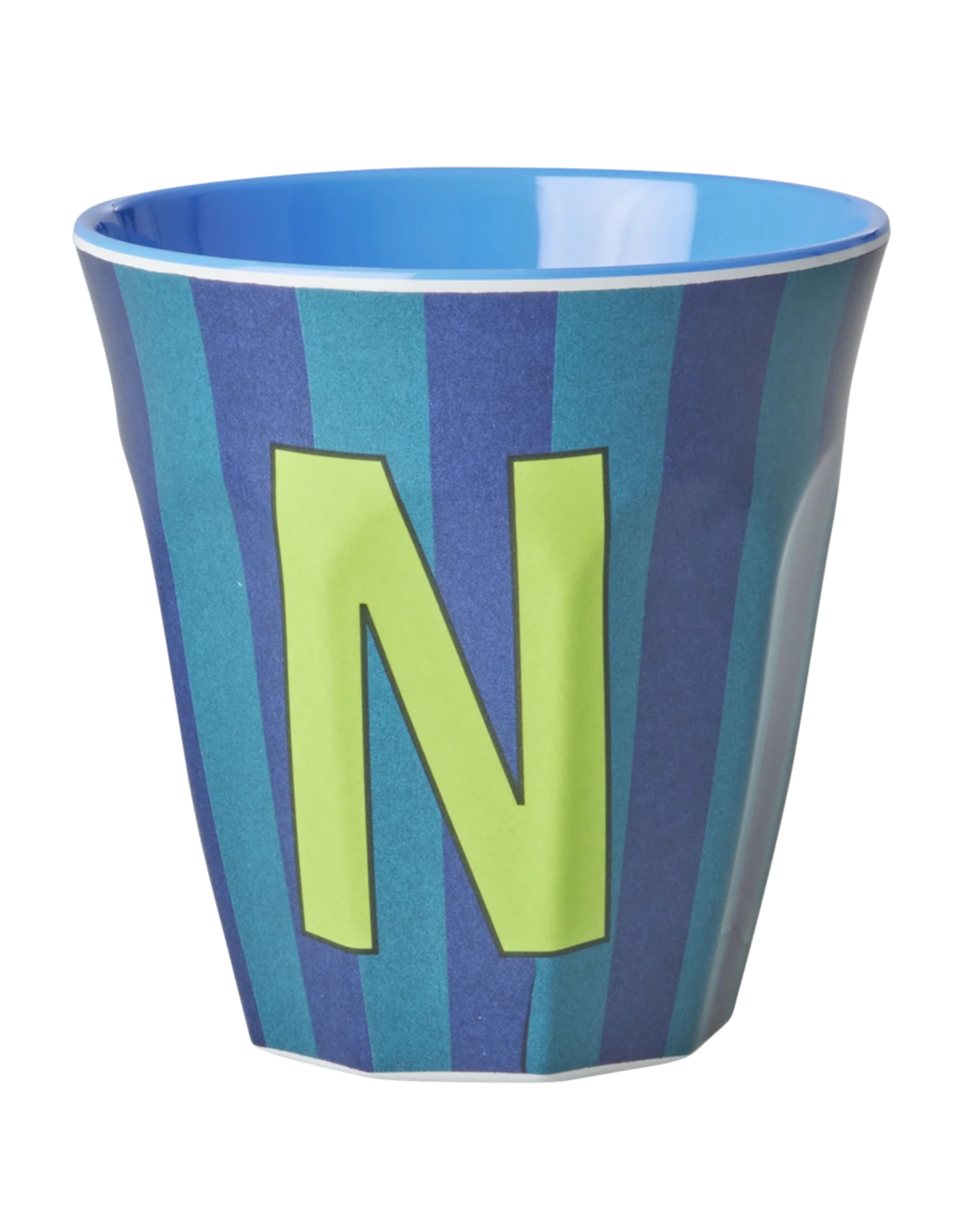Rice Beker Melamine Strepen Letter N - Rice