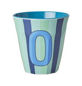 Rice Beker Melamine Strepen Letter O - Rice