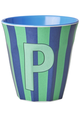 Rice Beker Melamine Strepen Letter P - Rice