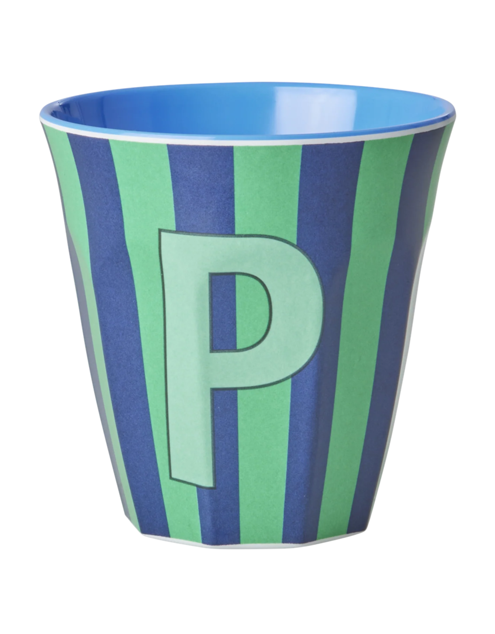Rice Beker Melamine Strepen Letter P - Rice