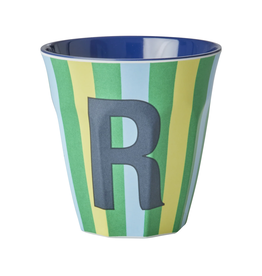 Rice Beker Melamine Strepen Letter R - Rice