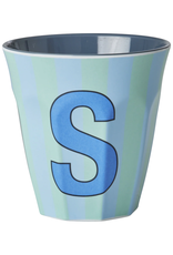 Rice Beker Melamine Strepen Letter S - Rice