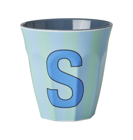 Rice Beker Melamine Strepen Letter S - Rice