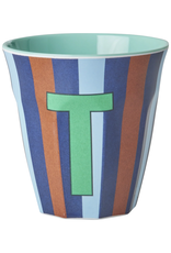 Rice Beker Melamine Strepen Letter T - Rice