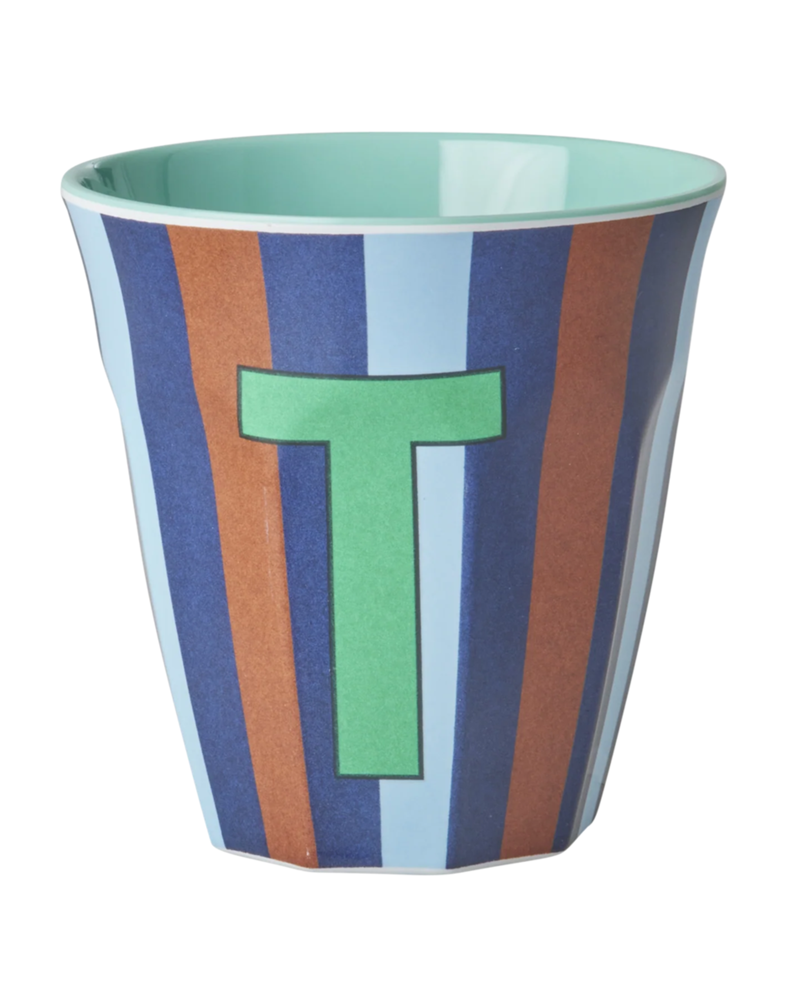 Rice Beker Melamine Strepen Letter T - Rice