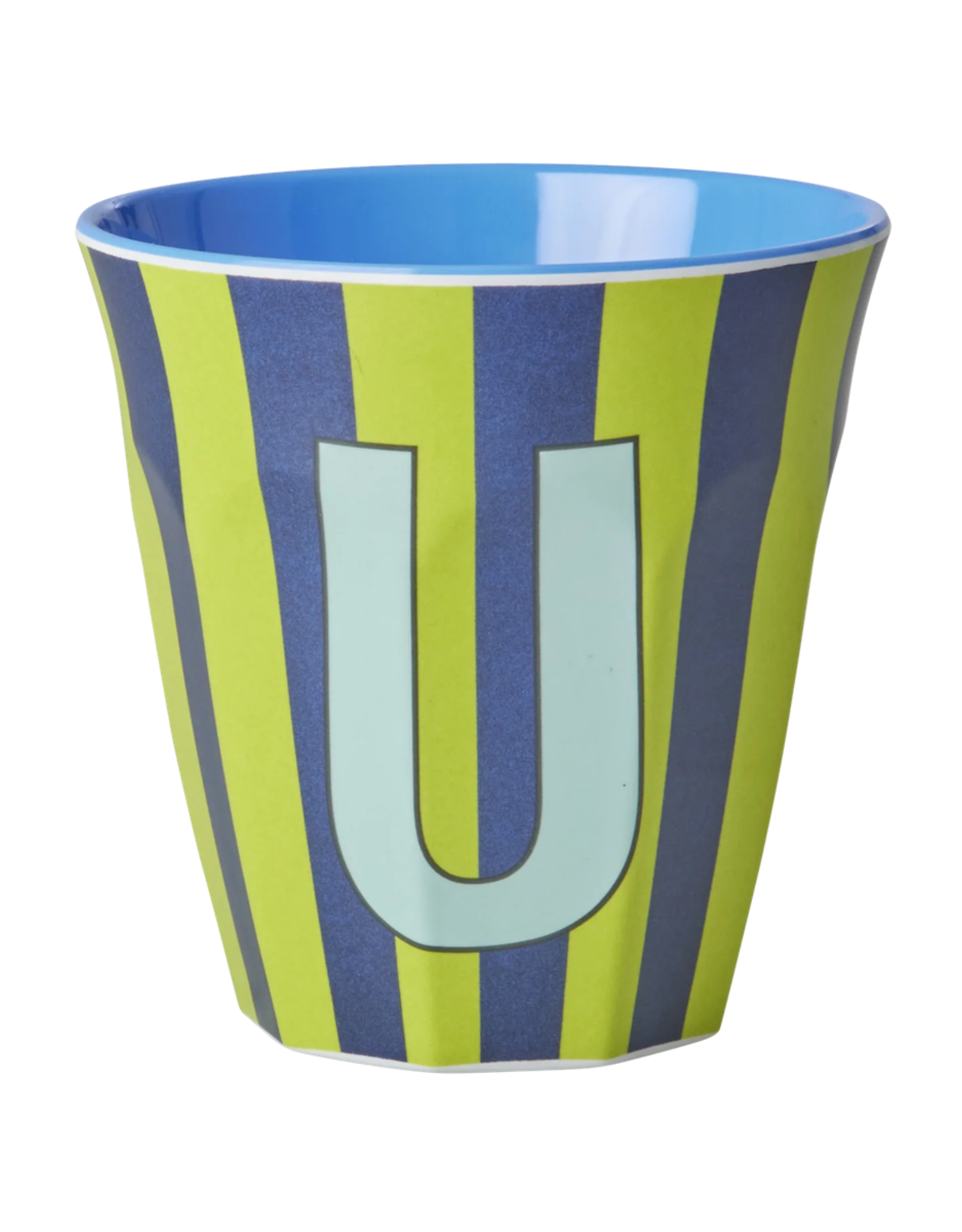 Rice Beker Melamine Strepen Letter U - Rice