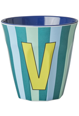 Rice Beker Melamine Strepen Letter V - Rice