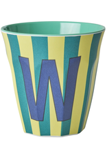 Rice Beker Melamine Strepen Letter W - Rice