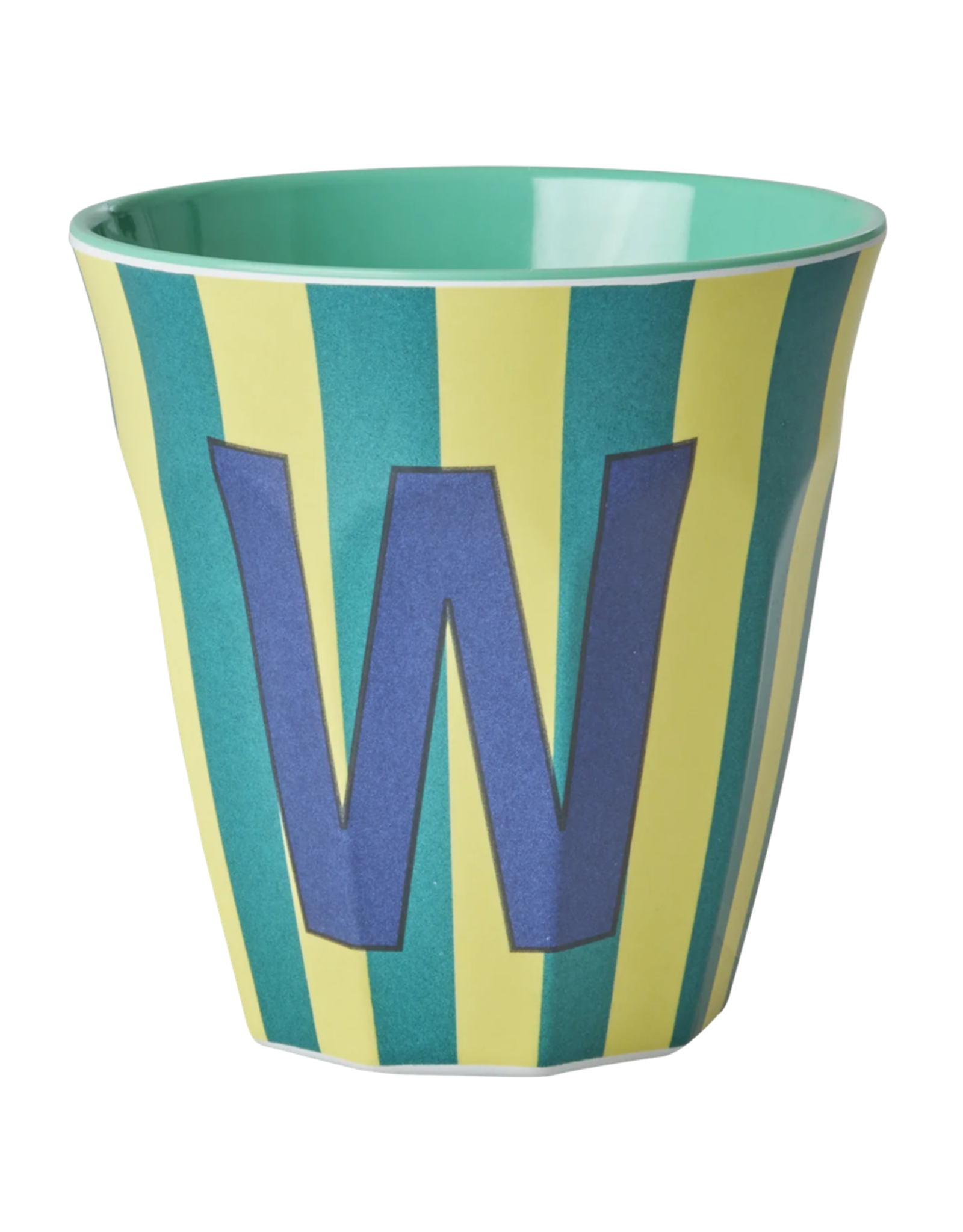 Rice Beker Melamine Strepen Letter W - Rice