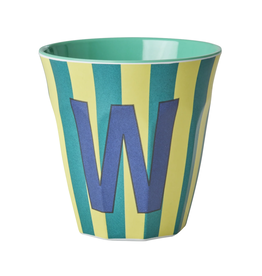 Rice Beker Melamine Strepen Letter W - Rice