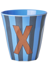 Rice Beker Melamine Strepen Letter X - Rice