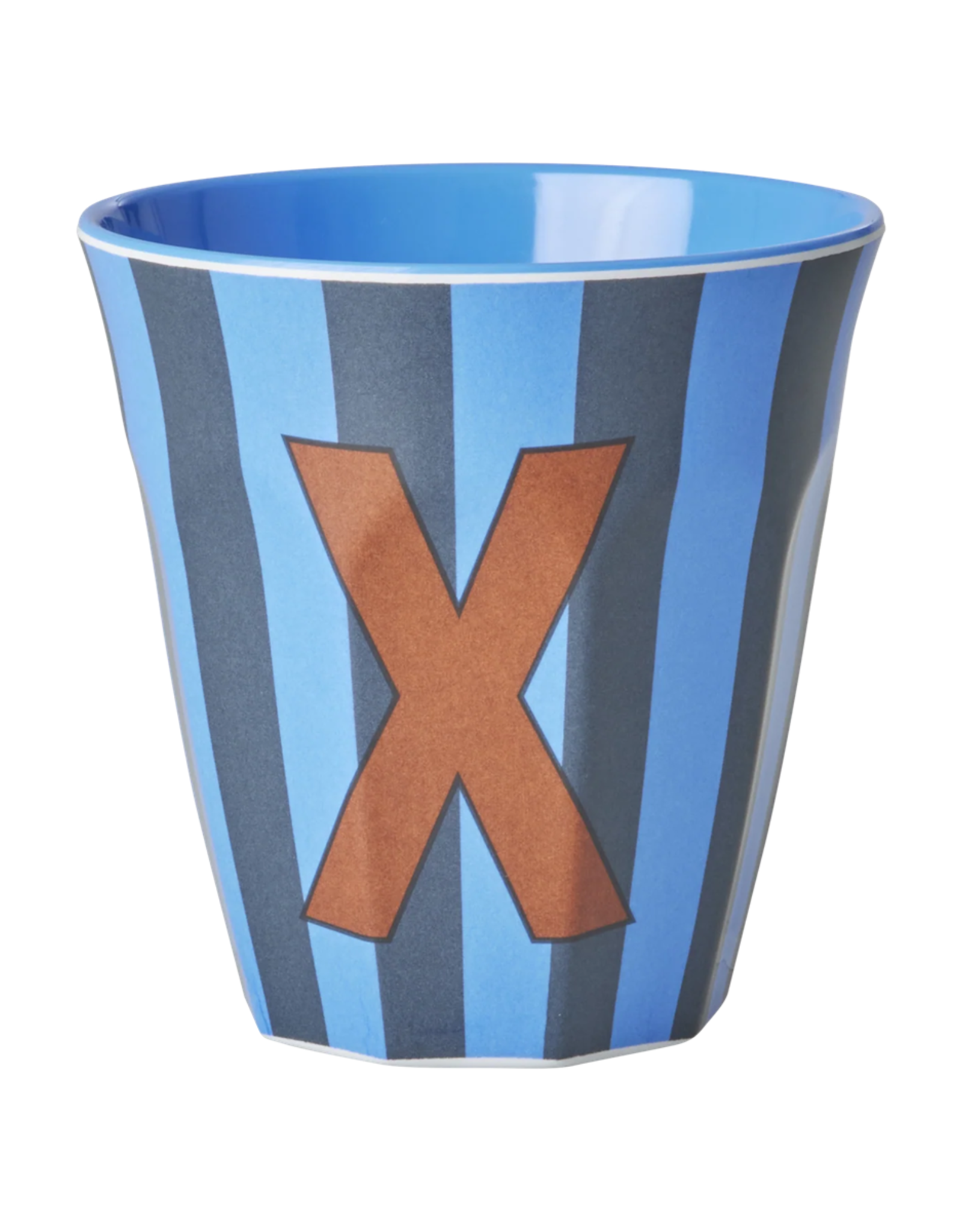 Rice Beker Melamine Strepen Letter X - Rice