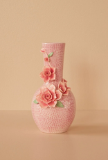 Rice Vaas Keramiek Bloemen Roze - Rice