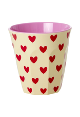 Rice Beker Melamine met Darling Hearts Print - Rice