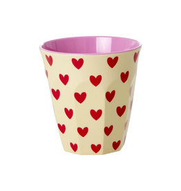 Rice Beker Melamine met Darling Hearts Print - Rice