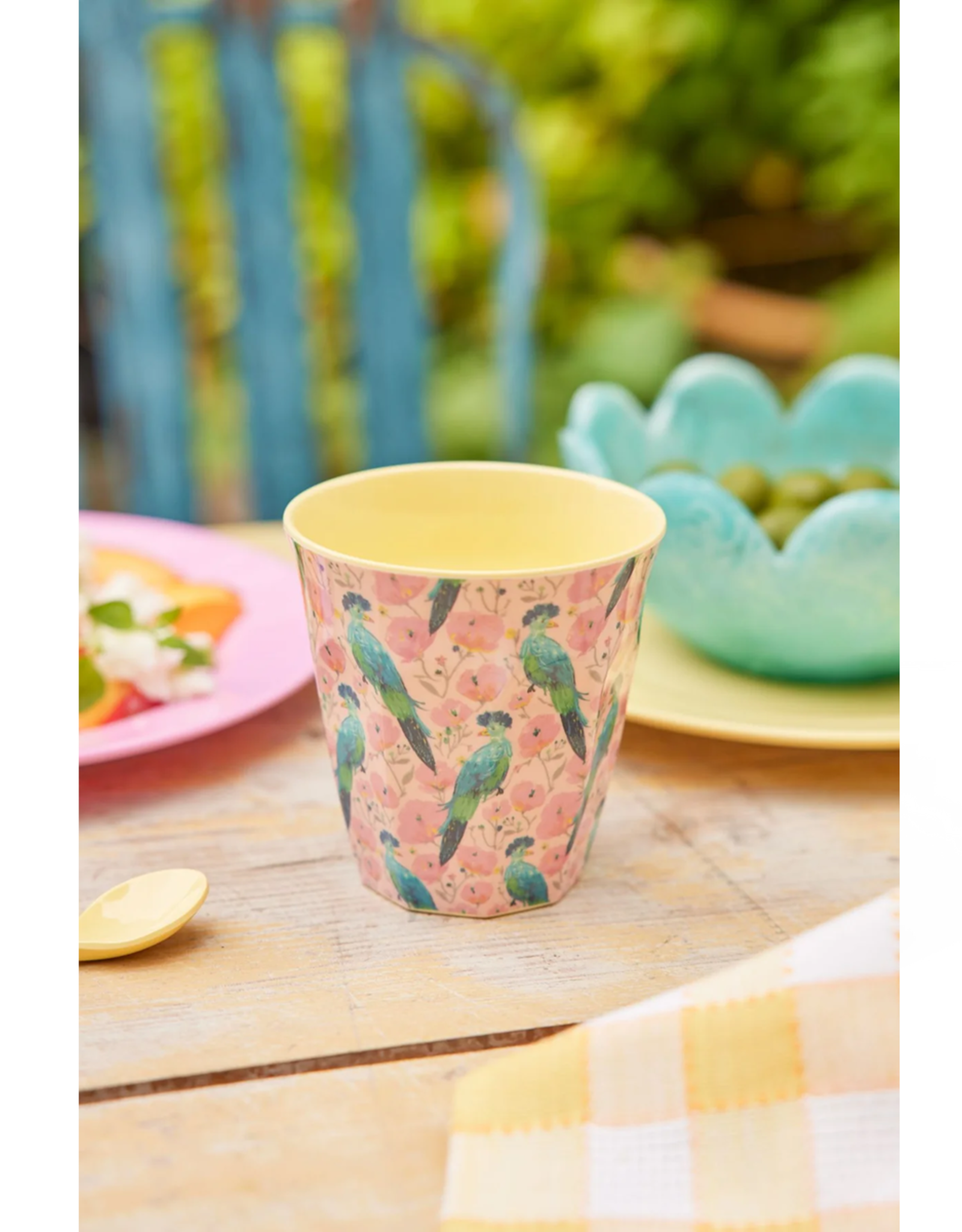 Rice Beker Melamine met Exotic Bird Print - Rice