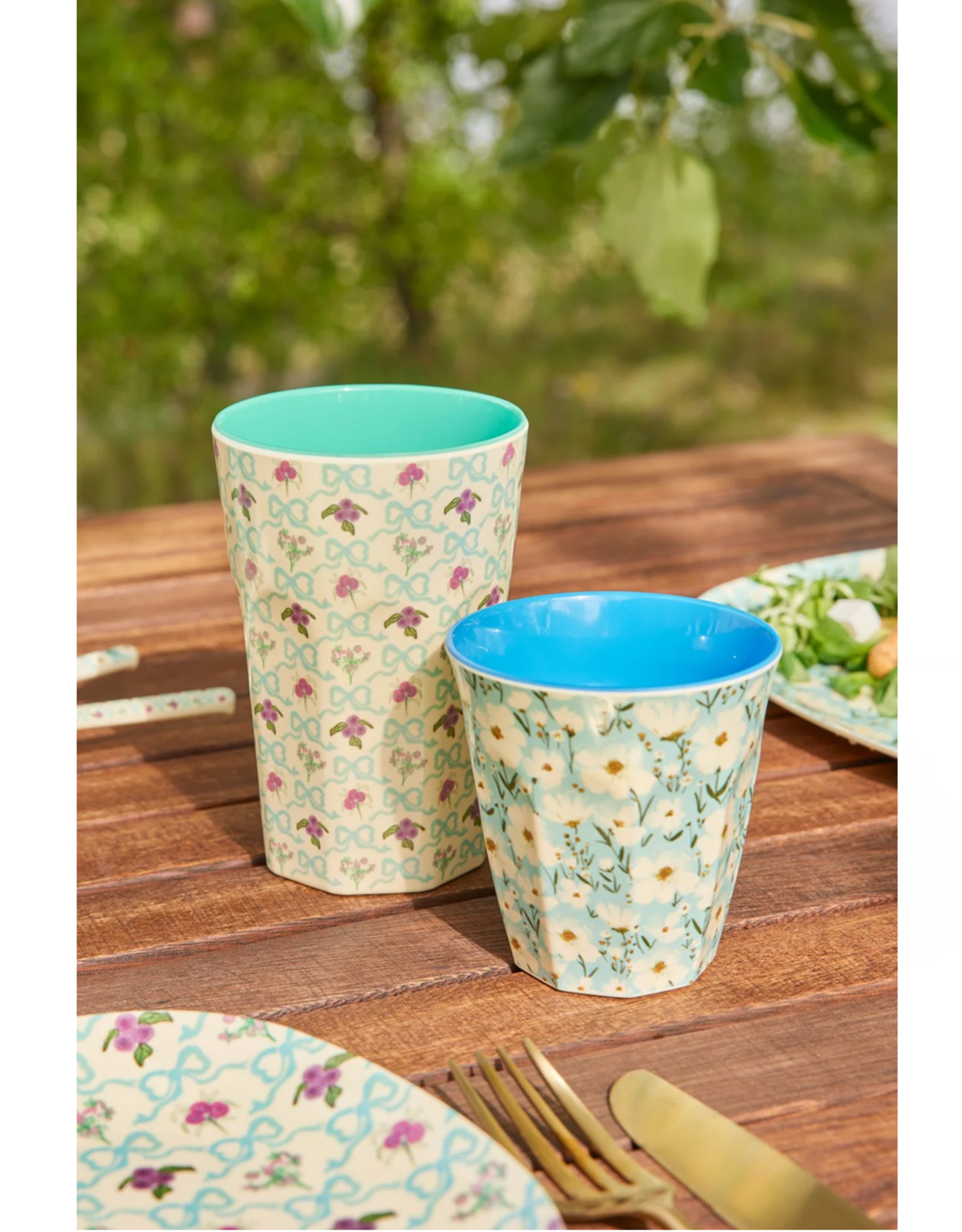 Rice Beker Melamine met Summer Bloom Print - Rice