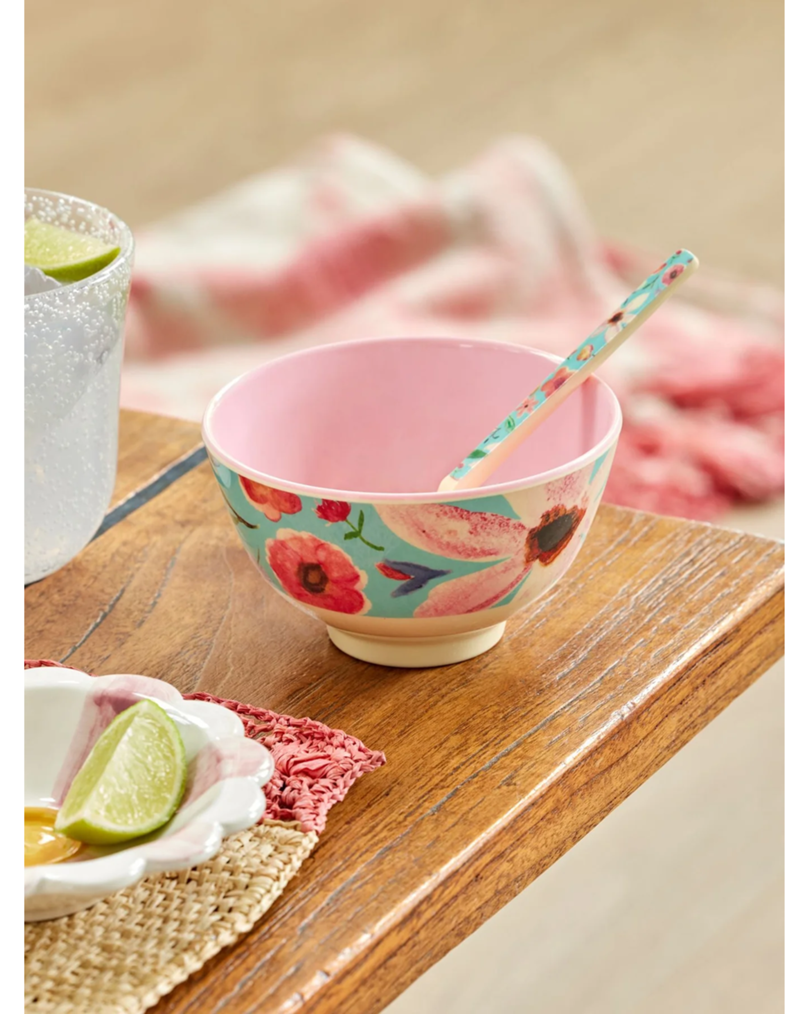 Rice Kom Melamine Small met Selma Flower print - Rice