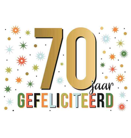 70 Jaar Gefeliciteerd - Wenskaart Daisy