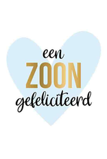 Een Zoon Gefeliciteerd - Wenskaart Daisy