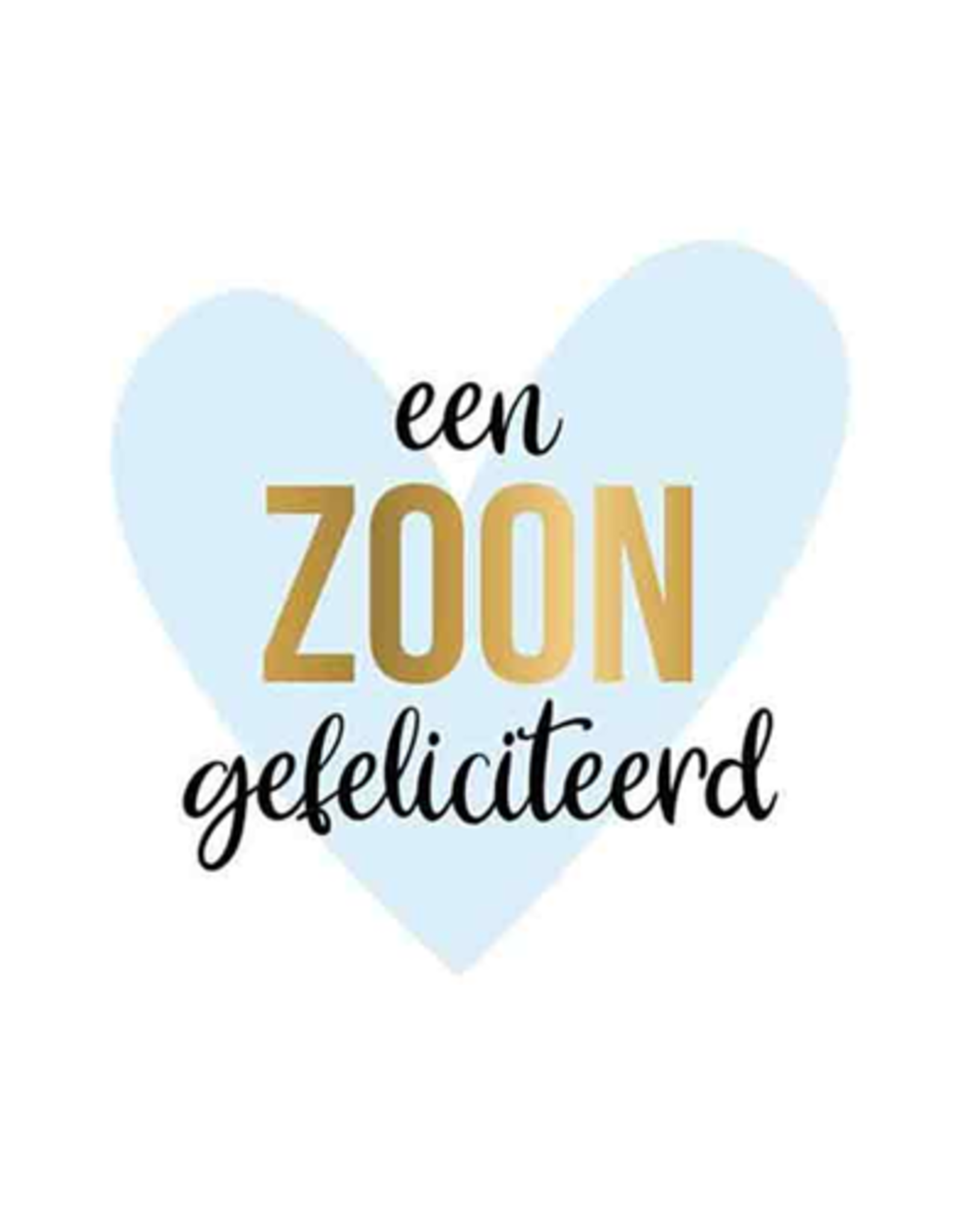 Een Zoon Gefeliciteerd - Wenskaart Daisy