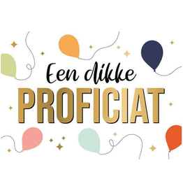 Een Dikke Proficiat - Wenskaart Daisy
