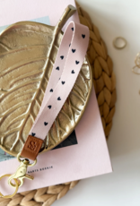 Keycord "Beige Hartjes" 22cm